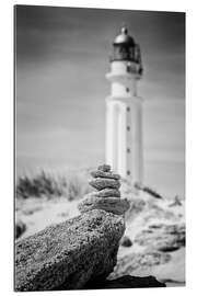 Galleritryk Lighthouse on the beach