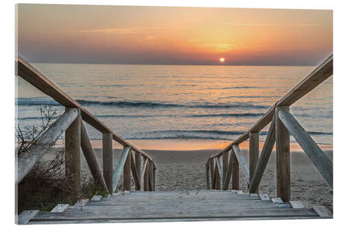 Acrylic print Sunset at the beach