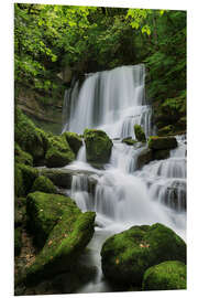 Foam board print Waterfall on the rock slope, France