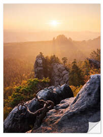 Sisustustarra Evening in the Elbe Sandstone Mountains