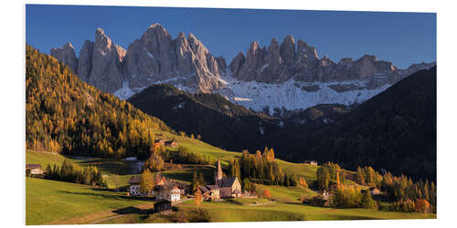 Foam board print Geisler peaks in South Tyrol