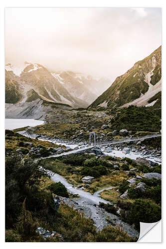 Sticker mural Hooker Valley Track