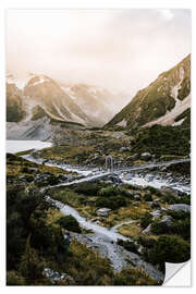 Selvklebende plakat Hooker Valley Track