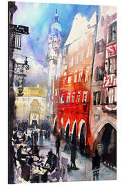 Magnettafel Blick zum Stadtturm in Innsbruck