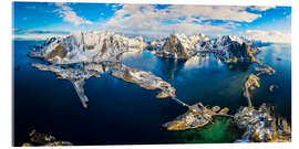 Tableau en verre acrylique Îles Lofoten en Norvège