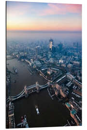 Aluminium print Tower Bridge in London at sunset