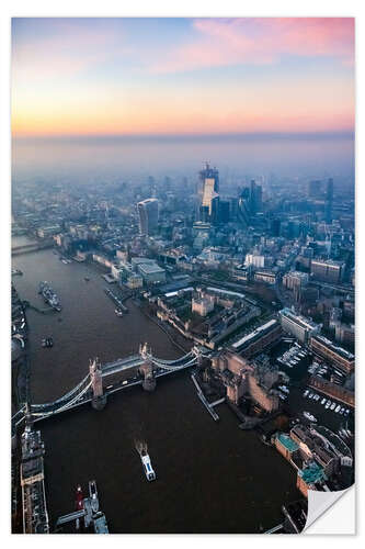 Naklejka na ścianę Tower Bridge in London at sunset