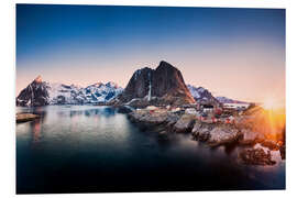 Foam board print Fishing village in Lofoten, Norway