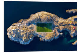 Aluminium print Soccer field Henningsvær in Norway