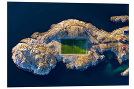 Print på skumplade Football field Henningsvær in Norway