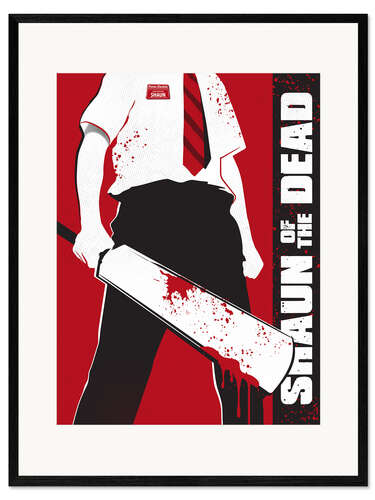 Inramat konsttryck Shaun of the dead