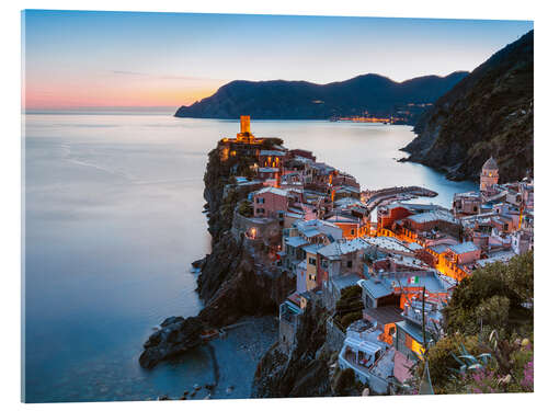 Acrylic print Fishing village on the Riviera, Italy