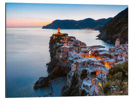 Alumiinitaulu Fishing village on the Riviera, Italy