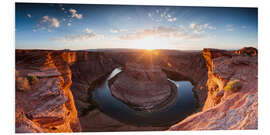 Foam board print Panoramic of Horseshoe bend, Arizona, USA