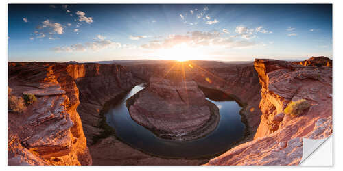 Naklejka na ścianę Panoramic of Horseshoe bend, Arizona, USA