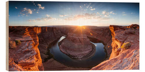 Hout print Panoramic of Horseshoe bend, Arizona, USA