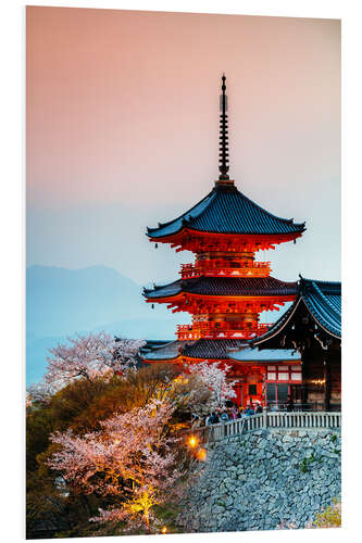 Quadro em PVC Templo de Kiyomizudera em Kyoto, Japão