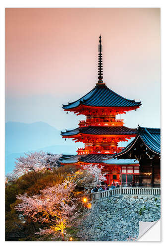 Vinilo para la pared Templo Kiyomizudera en Kioto, Japón