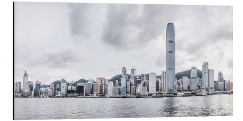 Aluminium print Hong Kong Skyline