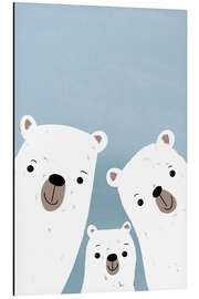 Magnettafel Eisbären Familie