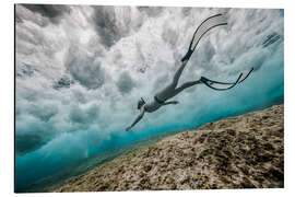 Aluminium print Under The Wave