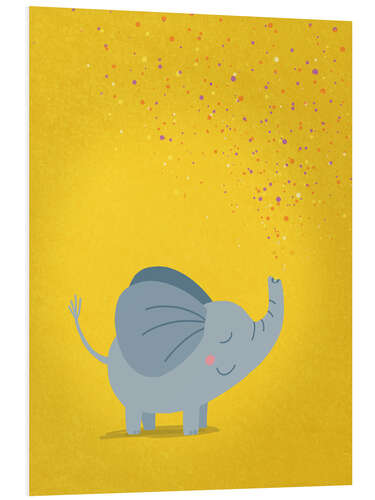 PVC print Confetti olifant