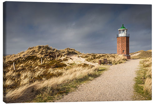 Canvas-taulu Lighthouse on the Red Cliff, Sylt