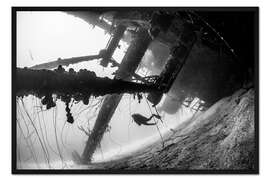Gerahmter Kunstdruck Unter dem Schiffswrack