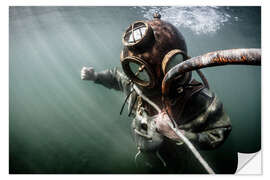 Adesivo murale Old Industrial Diver