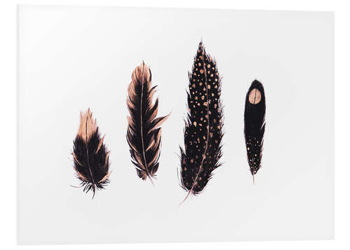 Obraz na PCV Ink and rose gold feathers