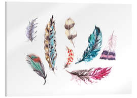 Gallery print Rainbow feathers