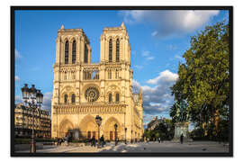 Gerahmter Kunstdruck Kathedrale Notre-Dame de Paris im Sonnenaufgang