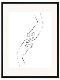 Gerahmter Kunstdruck Berühren