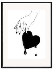 Gerahmter Kunstdruck Schmelzendes Herz