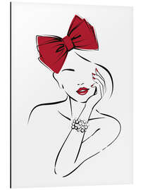 Magnettafel Mädchen mit Schleife