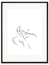 Gerahmter Kunstdruck Glückliches Mädchen