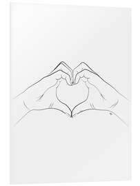 Foam board print Heart symbol