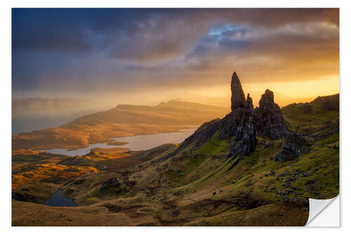 Wall sticker Old Man of Storr at sunset