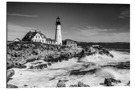 Quadro em alumínio Luz principal de Portland, cabo Elizabeth - Maine