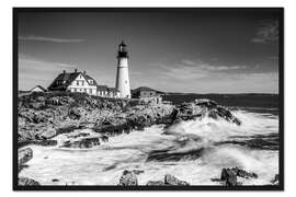 Gerahmter Kunstdruck Portland Head Light, Kap Elizabeth - Maine