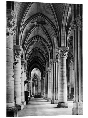 Acrylic print Interior of Notre Dame cathedral