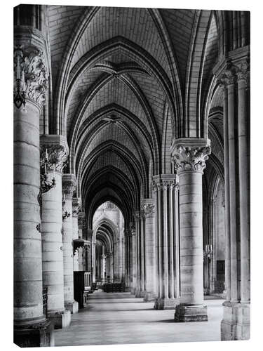 Leinwandbild Innenansicht der Kathedrale Notre-Dame de Paris