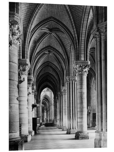 Foam board print Interior of Notre Dame cathedral