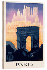 Wood print Paris