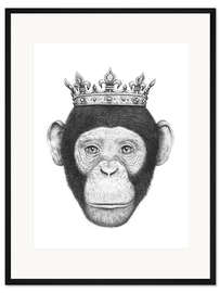 Gerahmter Kunstdruck Affenkönig