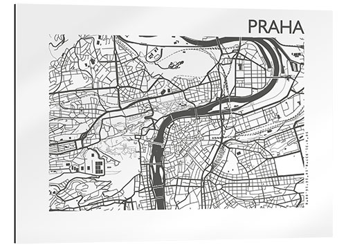 Gallery print Praha – city map of Prague