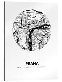 Gallery print City map of Prague, circle