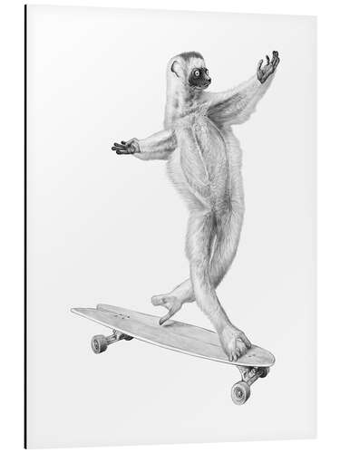 Aluminium print Lemur on the board