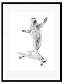 Framed art print Lemur on the board