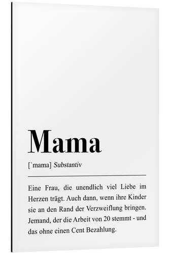 Alumiinitaulu Mama definition (German)